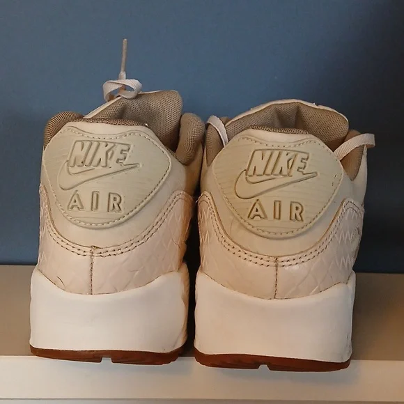 Nike Air Max Textured Cream Sneakers - Picture 3 of 7